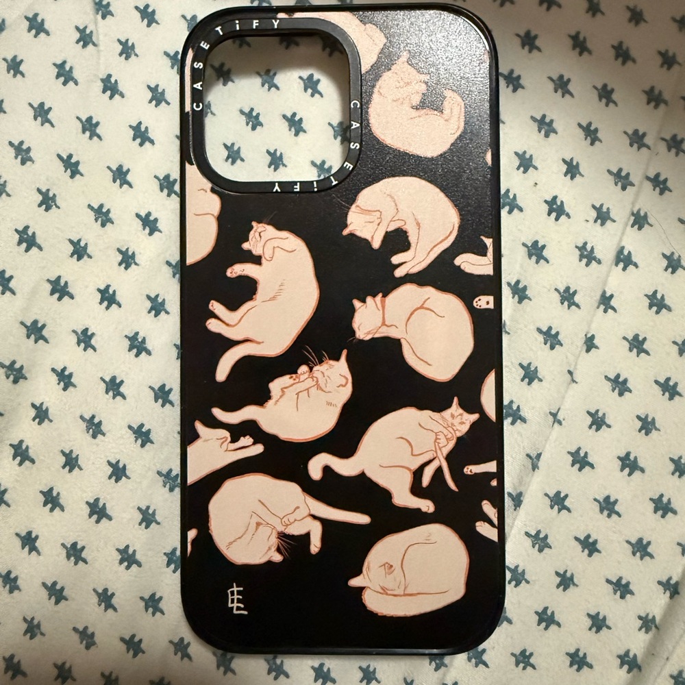Casetify Black Cat Pattern Phone Case